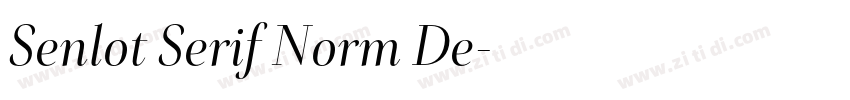 Senlot Serif Norm De字体转换